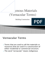 Vernacular Terms