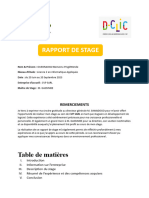 Rapport de Stage