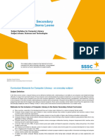 SSS Syllabus Computer Literacy