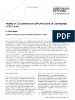 Modes of Occurrence and Provenance of Gemstones of Sri Lanka (Mineralium Deposita, Vol. 15, Issue 1) (1980)