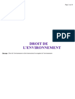 Droit de L'environnement