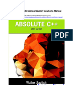 Absolute C 6th Edition Savitch Solutions Manual