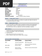 Peter Kinyota's CV