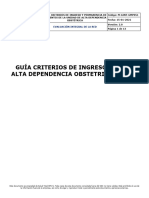 M-Gint-Gmp051 Guía Criterios de Ingreso y Permanencia de Pacientes de La Unidad de Alta Dependencia Obstétrica