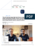 Deep Render - AI Startup Secures $9 Million With This Pitch Deck