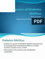 Diagnosis of Diabetes Mellitus