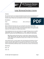 Oil Pressure Sensor Instructions