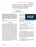 Phytochemical Estimation of Ethno-Medicinal Plant of Solanum Xanthocarpum (L.) of Dang Area of Dholpur District, Rajasthan (India)