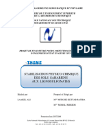 Stabilisation Physico Chimique Des Sols Sahariens Aux Lignosulfonates