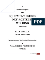 Equipment Used in Oxyacetelen Welding