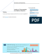 Elastic Modulus Determination of Thermoplastic Polymers With Pulse-Echo Method Ultrasonic Testing