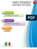 Lecture 1, Operative Dentistry (Script)