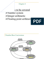 Topic To Be Covered Number System Integer Arithmetic Integer Arithmetic Floating Point Arithmetic