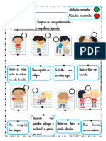 Ficha de 2º Ano - Regras de Comportamento