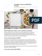 Dieta Fotmap para Acabar Com Os Problemas Intestinais em 3 Fases