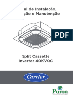 Manual de Instalacao Cassete 4 Vias Carrier Inverter Connect