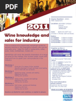 Wine Knowledge and Sales For Industry: Commercial Short Courses