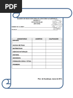 Examen de Selección para El Concurso Academico 5º