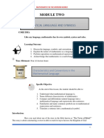 Module 2 - Mathematical Language and Symbols