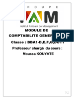 Module de Comptabilite Generale Cahier D'etudiants 2022