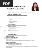 CV MilagritosValdiviaTambo