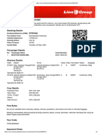 Lion Air Eticket Itinerary / Receipt