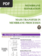 Mass Transfer in Membrane Processes