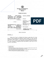 Trans Industrial Utilities, Inc. v. Metropolitan Bank & Trust Co., G.R. No. 227095