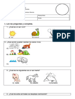 PRUEBA SERES VIVOS 2° UNIDAD 1 Básico