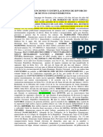 Acto de Convenciones y Estipulaciones de Divorcio Por Mutuo