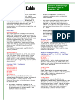 Cable Standards Summary