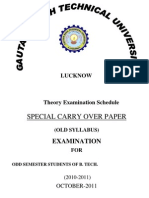 Special Carry Over Paper: Lucknow