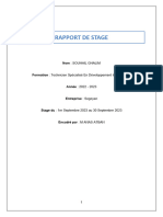 Rapport de Stage: Nom: Souhail Ghalim