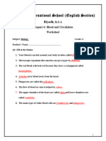 Grade 6 Blood and Circulation - Worksheet..Answer Key