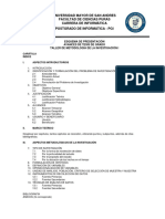 Esquema Perfil de Tesis de Grado MTDPT - PGI - UMSA