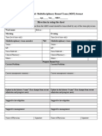 MDT & Clinical Audit Format