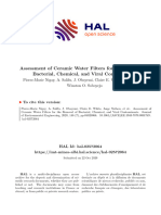 Assessment of Ceramic Water Filters For The Removal of Bacterial Chemical and Viral Contaminants