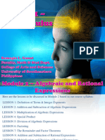 MODULE 2 (Part 2) - Algebraic and Rational Expressions