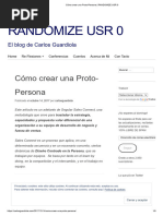 Cómo Crear Una Proto-Persona - RANDOMIZE USR 0