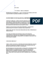 O Suicidio e Os Males Da Depressão..escrito Por David Alexandre Rosa Cruz