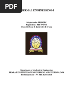 Thermal Engineering-I: Subject Code: ME502PC Regulations: R16-JNTUH Class: III Year B. Tech MECH I Sem