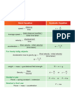 Igcse Physics Formulas