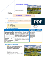 D2 A3 SESION CT. Las Plantas y El Ecosistema