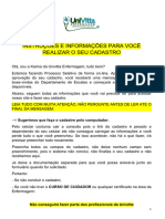 Instruções e Informações Pra Você Realizar o Seu Cadastro (Karina