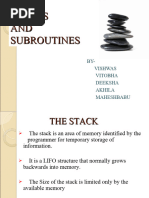 Stacks and Subroutine