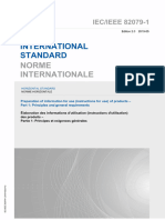 IEC - IEEE 82079-1 - 2019 Preparation of Information For Use (Instructions For Use) of Products