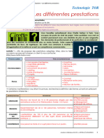 LES DIFFERENTES PRESTATIONS Prof