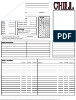 Chill Character Sheet