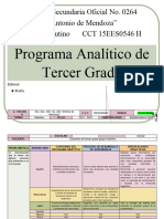 Plan Analitico Tercer Grado