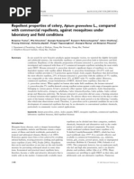 Repellent Properties of Celery, Apium Graveolens L